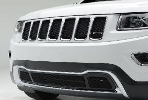 Решетки радиатора и бампера черные стальные для Jeep Grand Cherokee 2013-